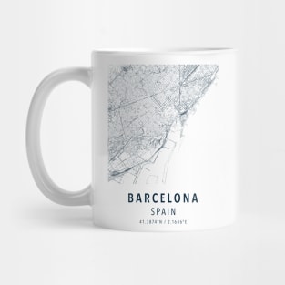 barcelona simple map Mug